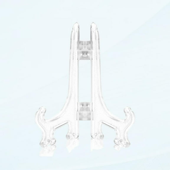2 PCS Clear Acrylic Easel Plastic Sheet Stand Small Folding Display Stand Photo Frame Photo Artwork Home Decor - 9 Inch