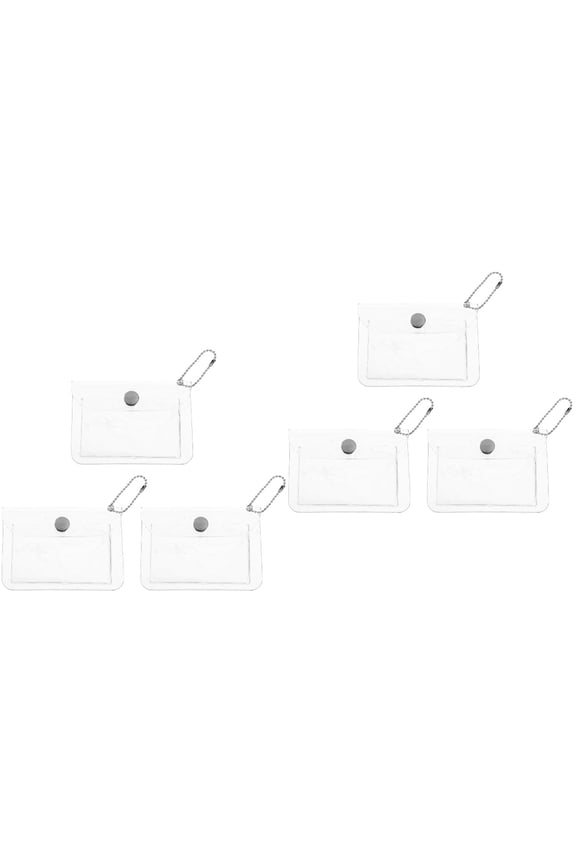 Coin Purse PVC 6Pcs Girls Rectangular Wallet For