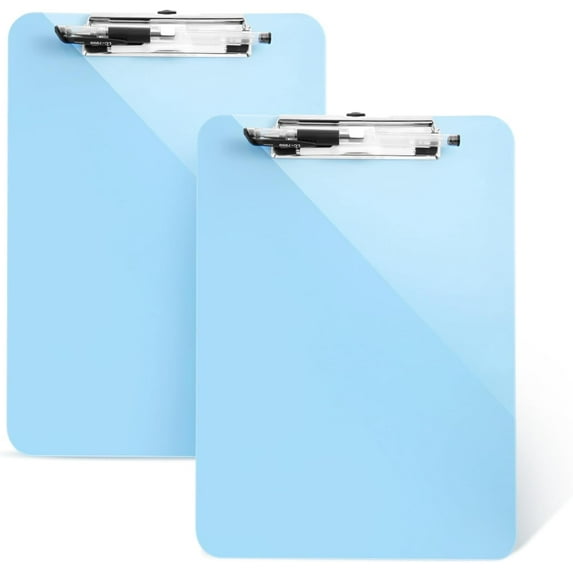 2 PCS Clipboard with Pen Holder,Standard A4 Letter Size,Nursing Clip Boards 8.5x11 Heavy Duty,Low Profile Clipboards for Teacher,School Office Home(excluding pen)