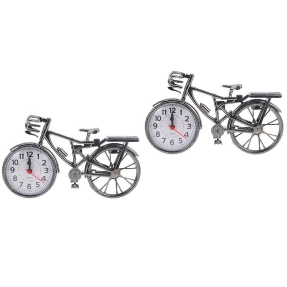 2 PCS Clock Decoration Digital Alarm Small Desk Wall Clocks Retro