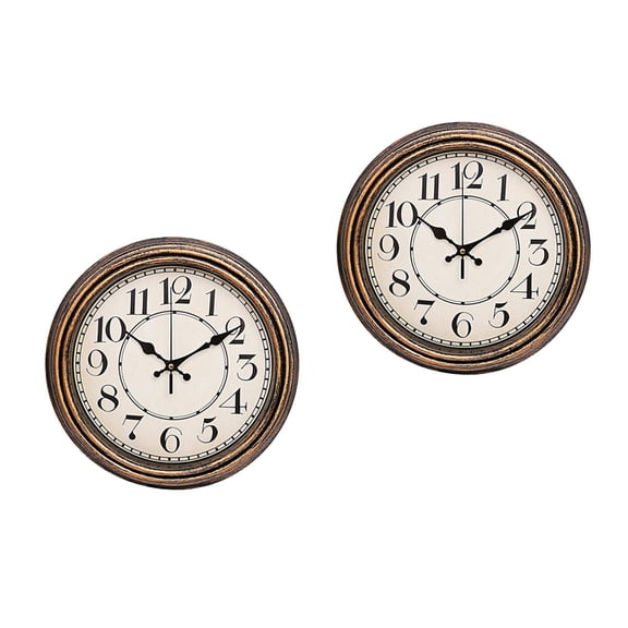 2 PCS Clocks Wall Led Digital for Living Room Vintage Fashionable