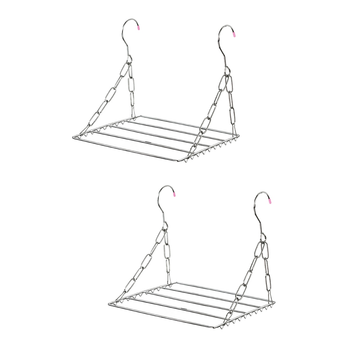 2 PCS Coat Hangers Drying Shelf for Shoes Retractable Washing Lines