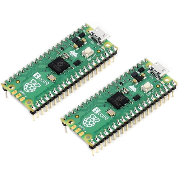 2 PCS Color-Coded Pre-soldered Pico 2 Microcontroller Development Board with Header Based on Official RP2350 Chip,Dual-core and Dual-Architecture Design