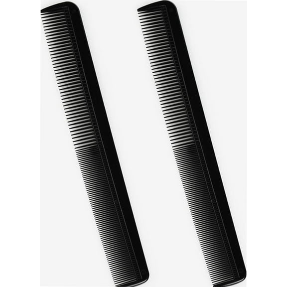 2 PCS Combs Salon Hairdressing Comb, Fine Tooth Combs for Women, Barber (2 Pack Black)