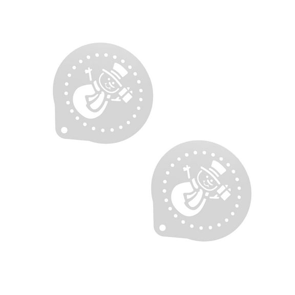 2 PCS Cookie Stencil Frame Cupcake Liners Tool Decorating