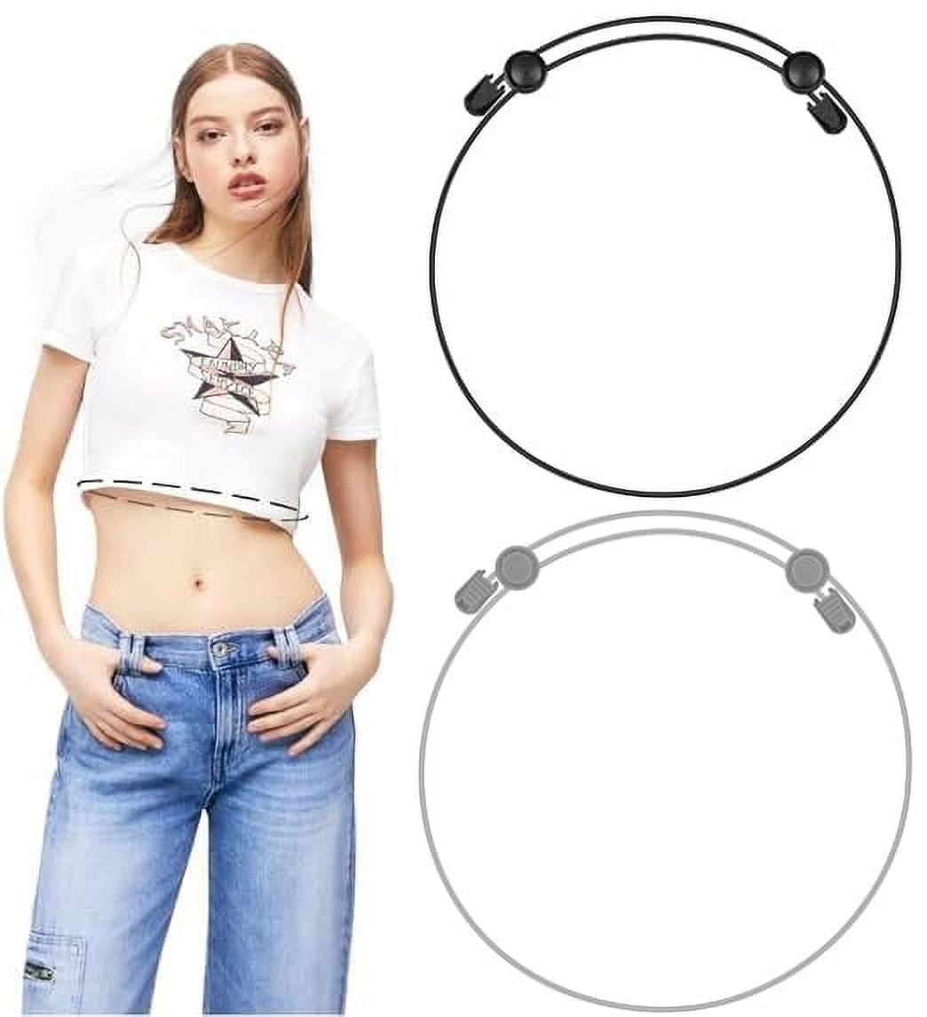 2 PCS Crop Tuck Band,Croptuck Adjustable Band,Crop Band for Tucking  Thirts,Invisible Shirt Stays Belt for Men/Women