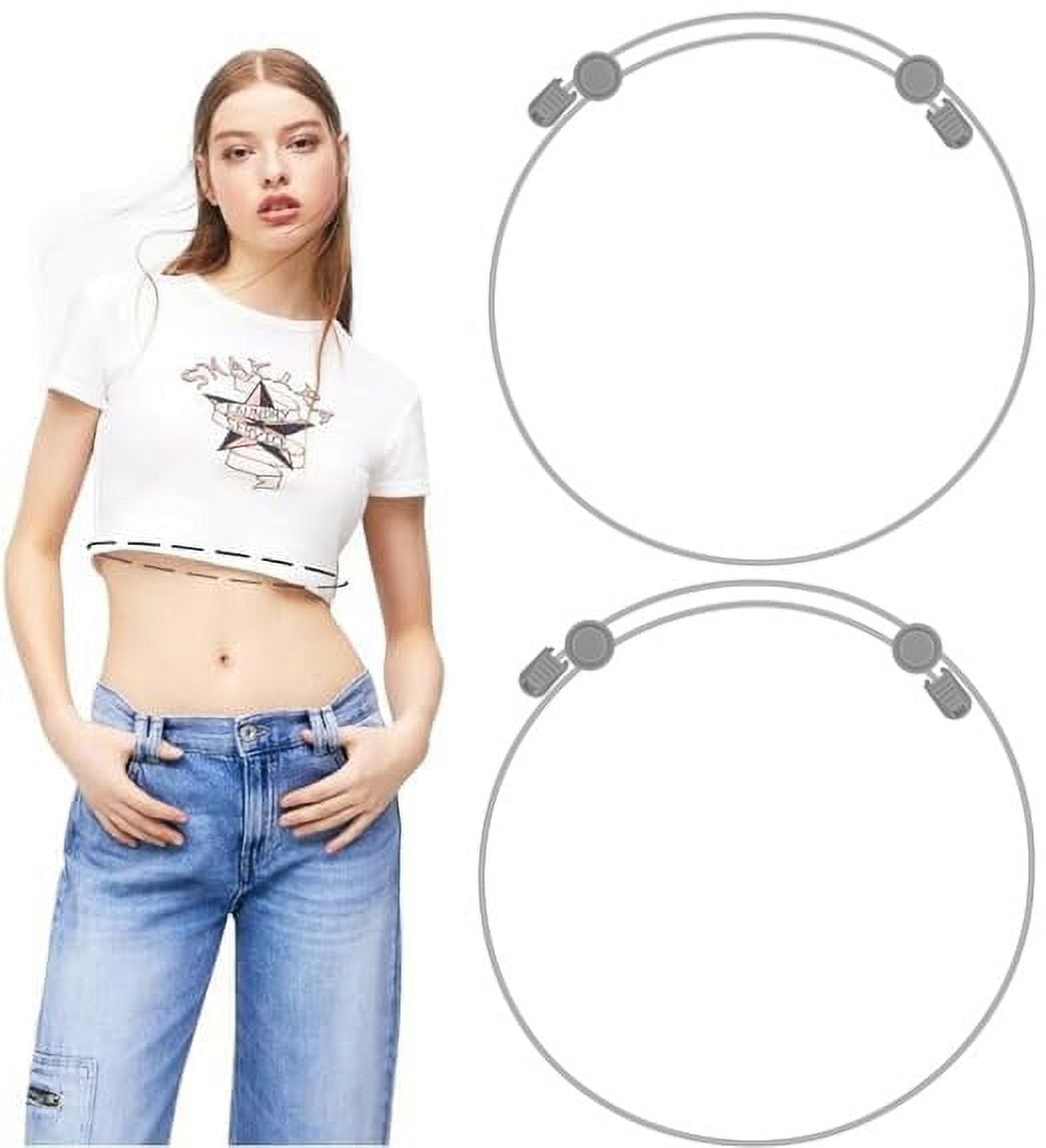 TOFBS 5er Set Crop Tuck Bänder - Verstellbare Shirt-Hosenträger Für T-Shirts & Hemden