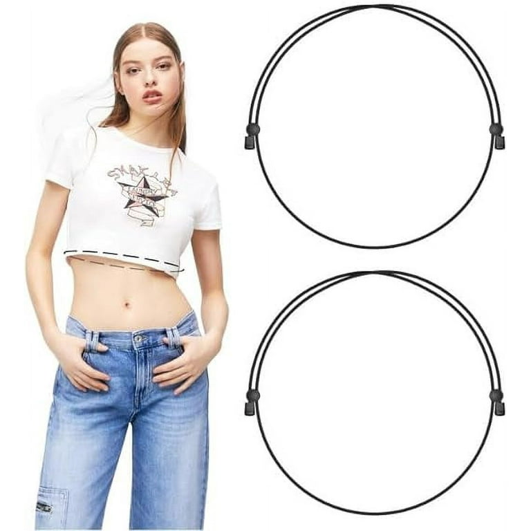 2 PCS Crop Tuck Band,Croptuck Adjustable Band,Crop Band for Tucking  Thirts,Invisible Shirt Stays Belt for Men/Women 