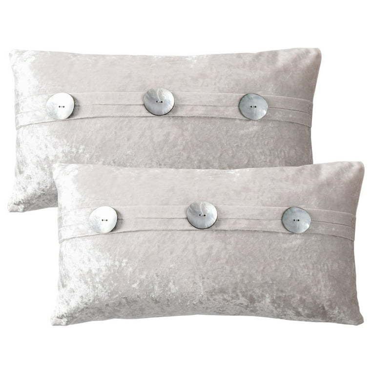 White crushed cheap velvet cushions