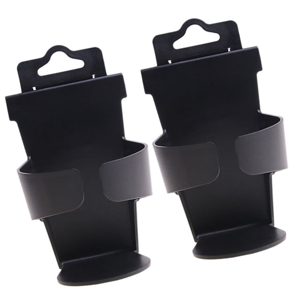 FONDOTIN 2-Pack Car Cup Holder Plastic Drink Stand for Door Side, Black Auto Beverage Holder Organizer