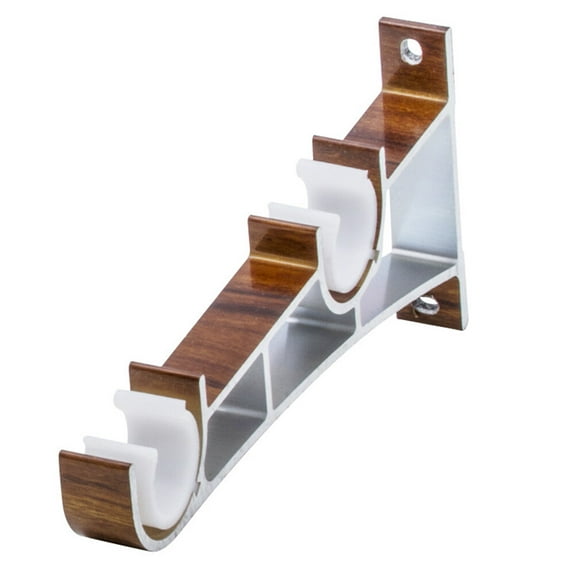 NIAIZEK Curtain Rod Bracket Aluminum Alloy Double Rail Mounting 2Pcs