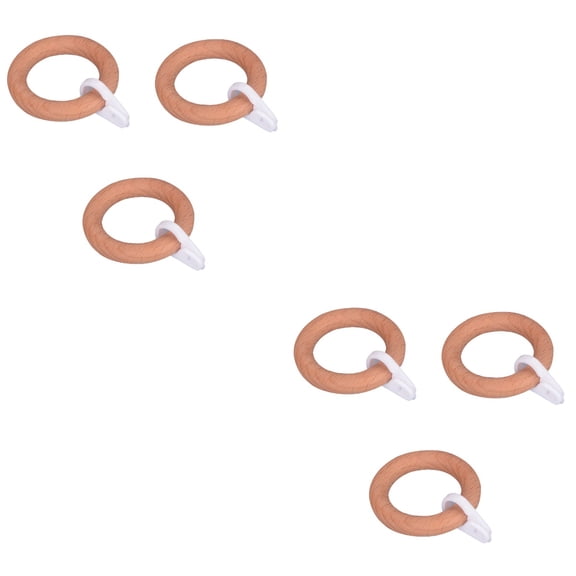 2 Count Curtains Drapery Pins Solid Wood Wooden Buckle Caught Baby