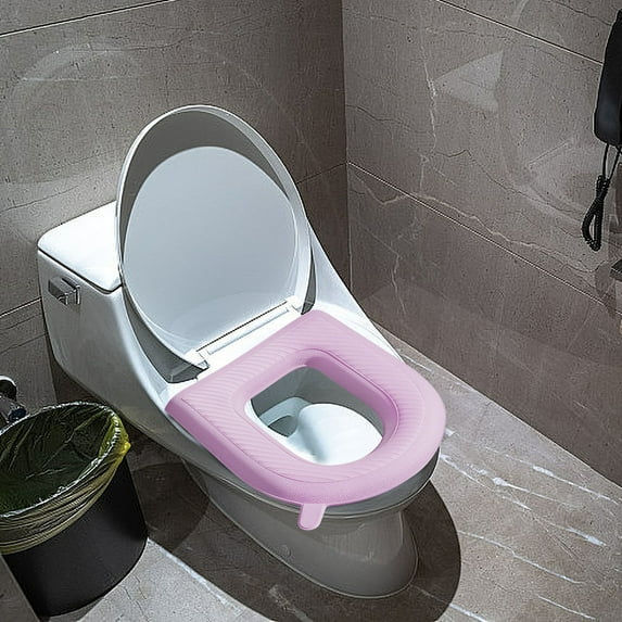 2 PCS Cushion Toilet Seat High Foam EVA Toilet Seat Cover for Bathroom,Waterproof Household Padded Toilet Seat,Washable Toilet Seat Cushion,Toilet Seat Ring for All Seasons