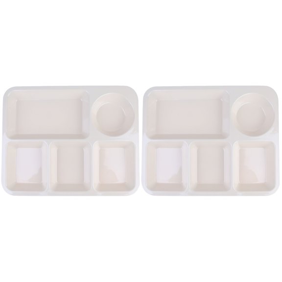 2 PCS Cutlery Tableware Divided Compartments Plate Sections Dinner Plate Flatware