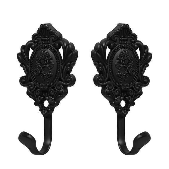 2 PCS Decorative Wall Coat Rack Embossed Hook Office
