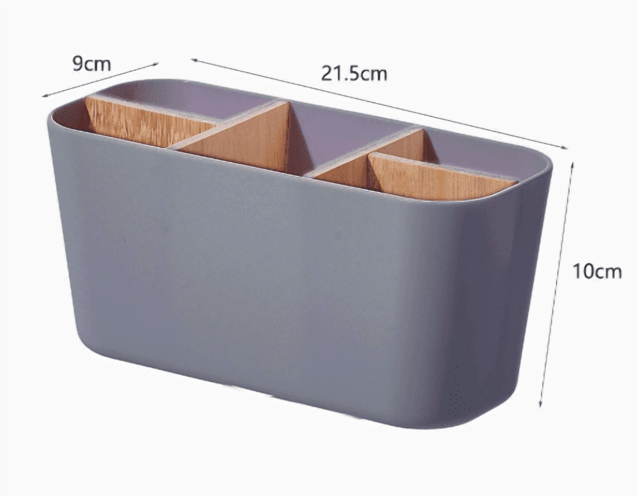 Sorti Box 2 PCS Detachable Bamboo and Wood Desktop Multi Compartment Storage Box ...