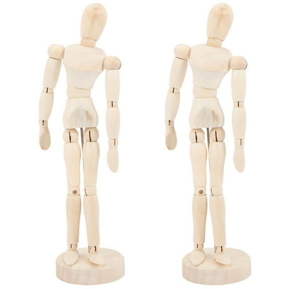 2 PCS Dolls Posing Figure Human Mannequin DIY Painting Model