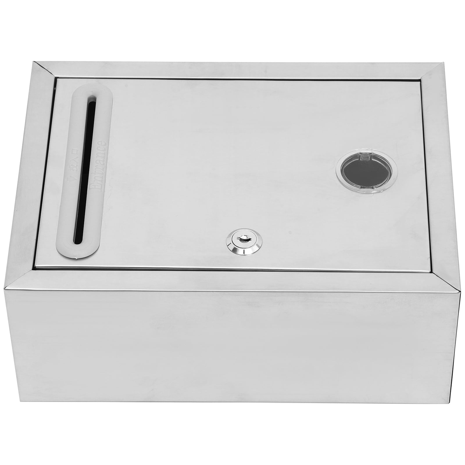 2 PCS Donation Bins Letter Mailbox Stainless Steel Mailbox Locking