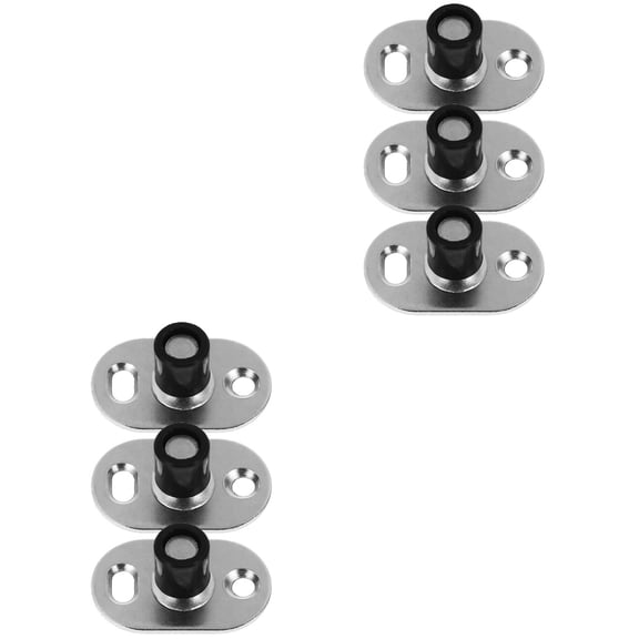 LOLIPPYY Lolippyy Barn Door Bottom Floor Guide Stainless Steel Plated Silver for Smooth Operation 6Pcs