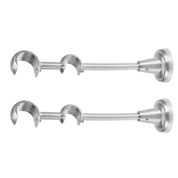 2 PCS Double Curtain Hanger Brackets Nice Curtain Rod Bracket 20.50X4.60X4.60CM