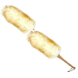 Wool Shop Lambswool Duster, 10 Inches with Wood Handle and Leather Hanger
