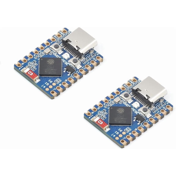 2 PCS ESP32-S3 Mini Development Board with 2.4GHz Wi-Fi,Bluetooth 5 Support,Based on ESP32-S3FH4R2 Dual-Core Processor,240MHz Running Frequency, USB Type-C Port