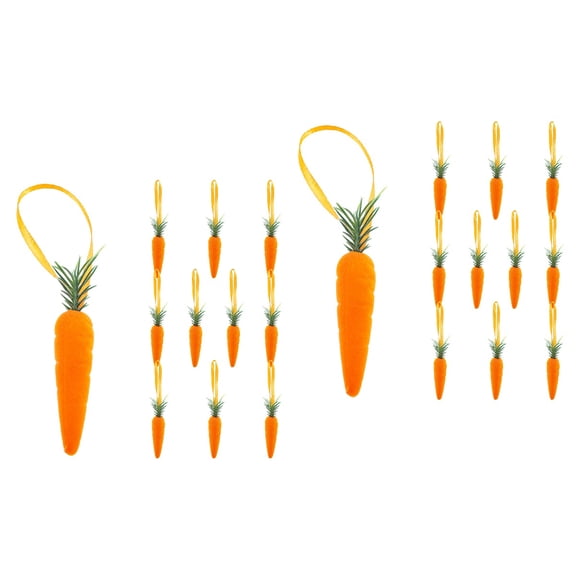 2 PCS Easter Bunny Foam Decoration Carrots Branches