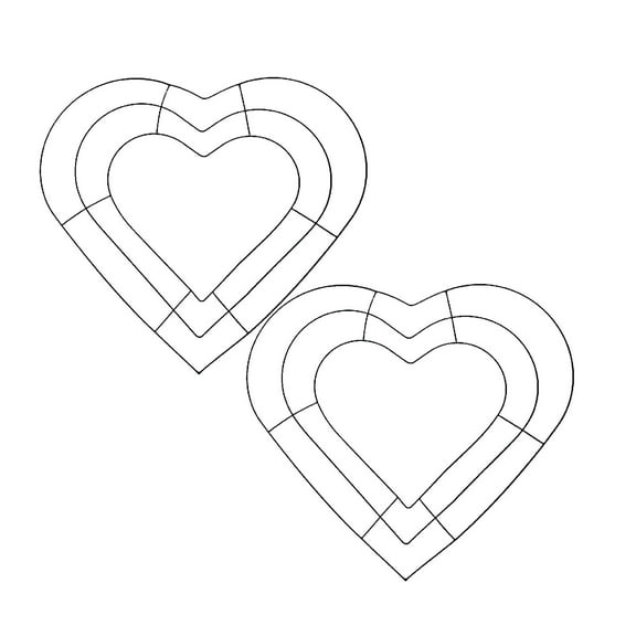 2 PCS Easter Wreath Frames, Bunny & Heart Shaped Wire Wreath Forms, Bee & Egg Metal Frames for DIY Floral Crafts, Indoor Outdoor Holiday Decor, Garden Party, Spring Home Decor