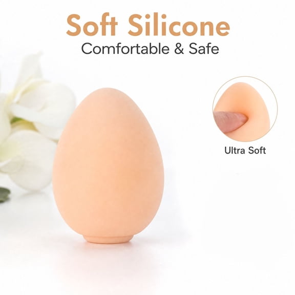 2 PCS Egg Squishy Toys Set, 2.36 in Realistic Egg Shape Stress Relief Squeeze Fidgets, Soft Texture Novelty Toys for Desk Accessories and Gifts