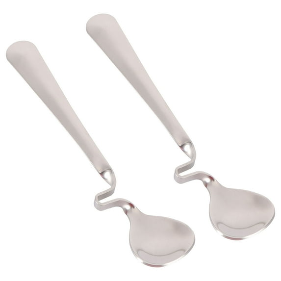 2 PCS Espresso Coffee Stirrer Flatware Multifunctional Spoon Stirring Spoons Curved