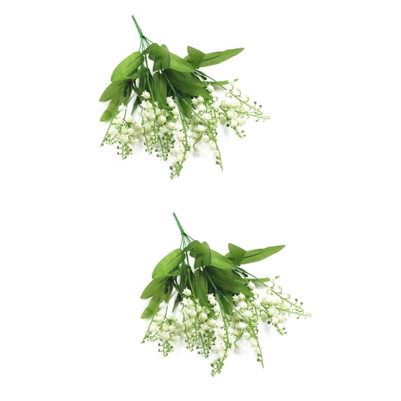 2 PCS Fake Flower Artificial Bouquets Vase Teal Bride Green