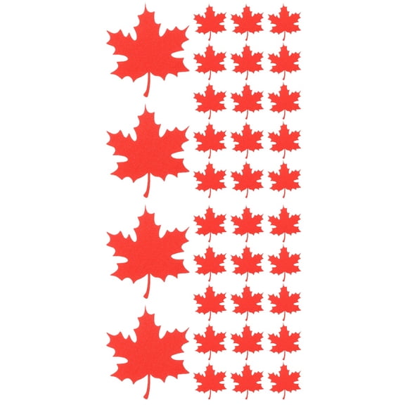 2 PCS Fall Decorations for Home Red Cardboard Maple Leaves Crafts Ornaments