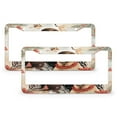 thumbnail image 1 of 2 PCS Family Christmas with Dog License Plate Frames Merry Christmas Dog Car Front License Plate Frame Quality Aluminum Metal 2 Round Holes for Girl Women Men Vehicles, 1 of 6
