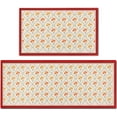 thumbnail image 1 of 2 PCS Farmhouse Kitchen Mats and Rug Set- Vintage Water Absorb Microfiber Kitchen Rug Non Skid Washable for Bathroom Laundry Room 17"x29.5"+17"x47", Red, 1 of 6