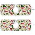 thumbnail image 1 of 2 PCS Faucet Splash Catcher, 30"x5" Fresh Avocado Herbs and Chili Peppers Microfiber Cloth Kitchen Faucet Absorbent Mat Sink Splash Guard Faucet Mat for Kitchen Sink Water Absorbent Mat for Kitchen, 1 of 7