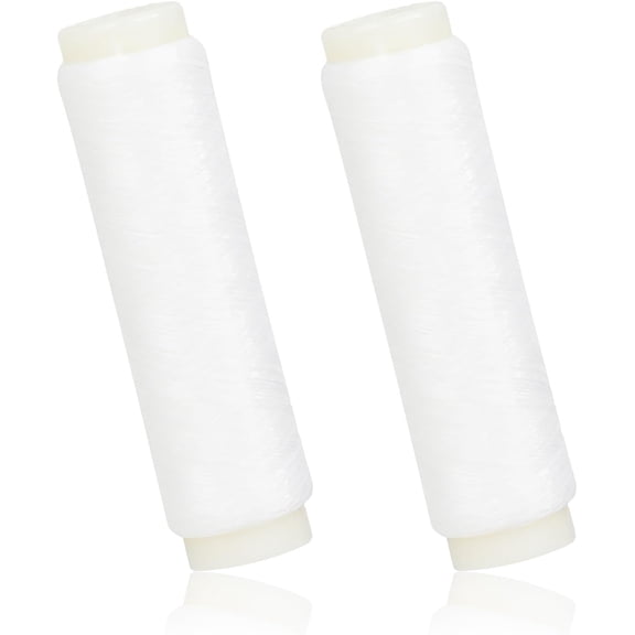 2 PCS Fishing Bait Elastic Thread Invisible Fishing Bait String Fishing Line 0.2mm Length 656 Feet per Spool No Knots Required Bait Keeper Stretchy Clear String for Salmon Sturgeon Catfish