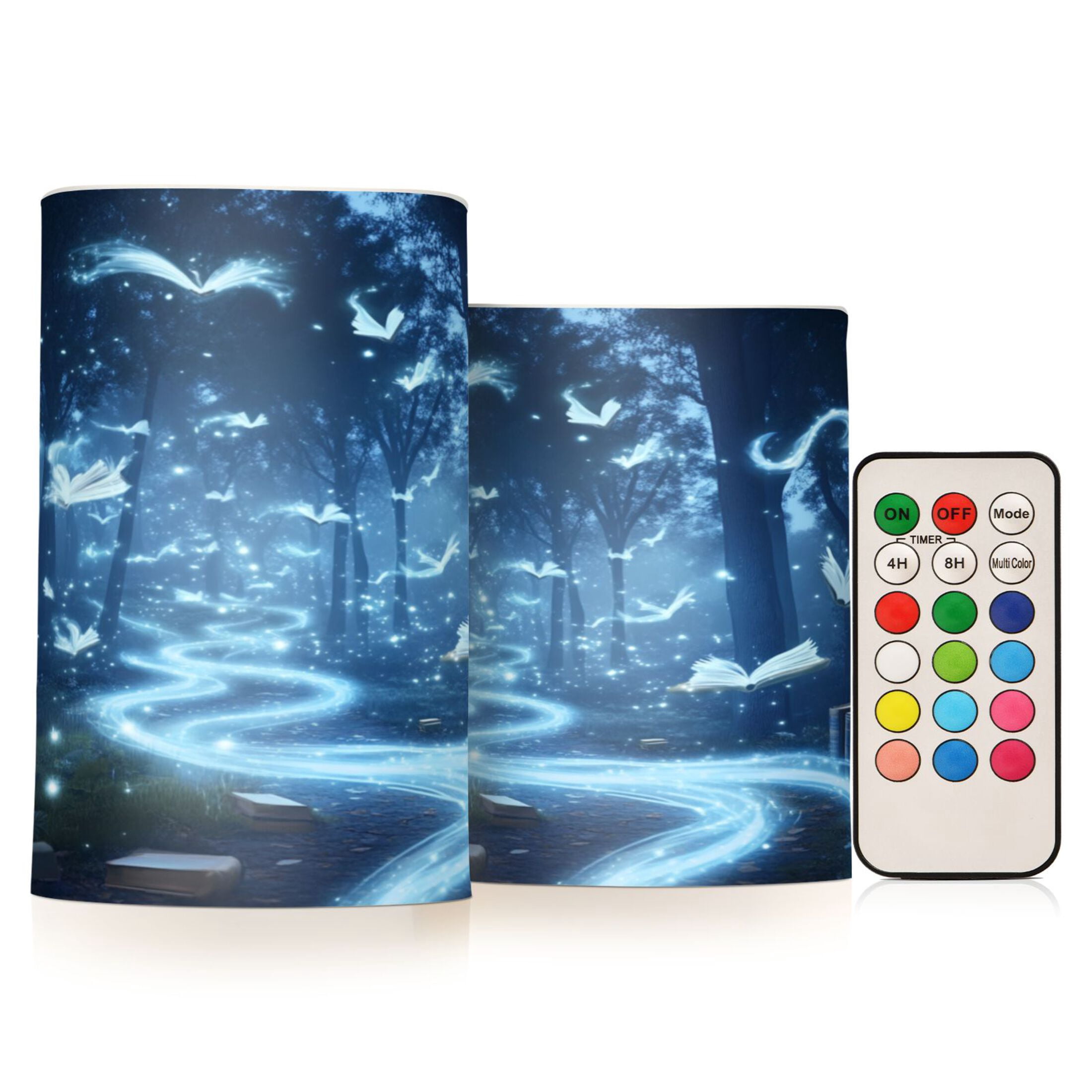 2 PCS Flameless Candles with Remote Timer LED Battery Operated Flickering Candle Light for Wedding Table Home Decoration Gifts Books Flying