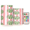 thumbnail image 1 of 2 PCS Flameless Candles with Remote Timer LED Battery Operated Flickering Candle Light for Wedding Table Home Decoration Gifts Watermelons Pattern, 1 of 7