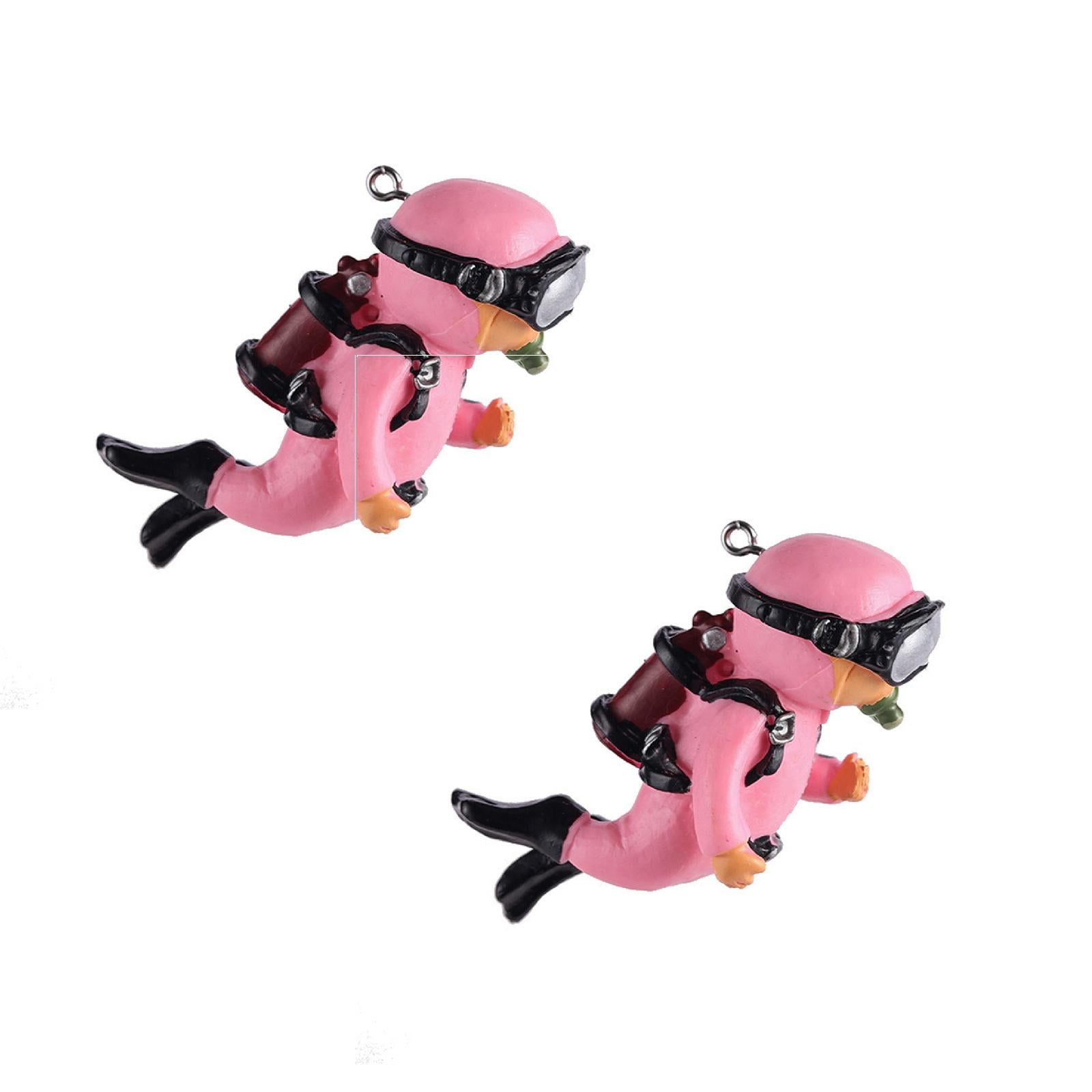 2 PCS Floating Fish Tank Decorations Aquarium Decorations Diver Fish