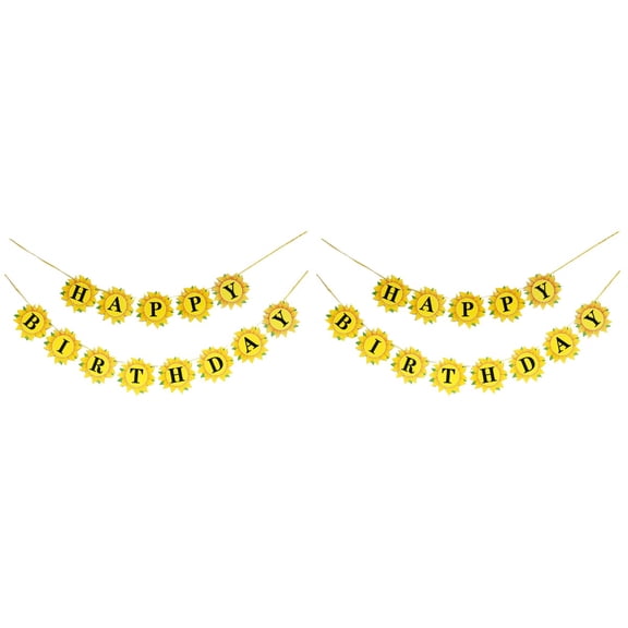 2 PCS Floral Decor Decoration Ornament Christmas Girl Yellow