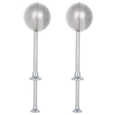 2 PCS Flour Sifter, Stainless Steel Flour Sifter for Baking, One Handed Operation Baking Sifters, Great Flour Sieve Bakers Dusting Wand for Quick Sifting Cakes and Spices, Silver