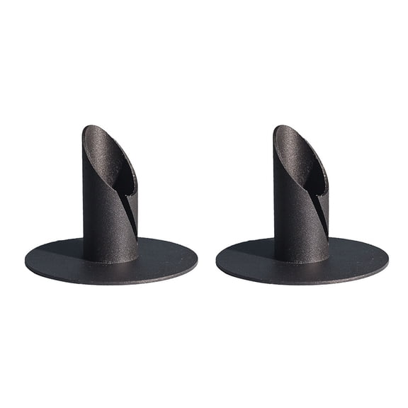 2 PCS Fluted Candle Holders Vintage Candlestick Metal Ornaments