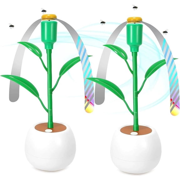 2 PCS Fly Fans for Tables, Fly Repellent Fan to Keep Flies Away, Retratavle Food Fans for Camping, Picnic, Outdoor or Indoor MealsBattery not included