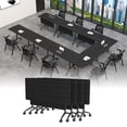 thumbnail image 1 of 2 PCS Folding Conference Table on Wheels,47.2 IN Modular Flip-Top Conference Room Table for 6–12 People, Mobile Training & Meeting Table for Office Classroom School, Space-Saving Design, 1 of 8
