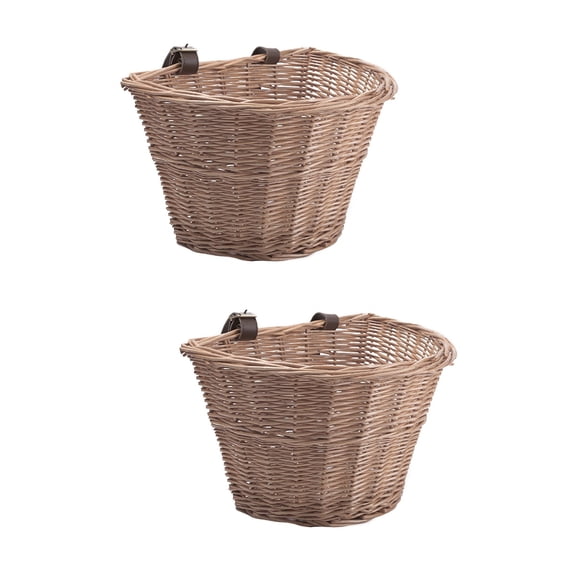 2 Pieces Wicker Lid Scooter Woven Mini Bike Man Child