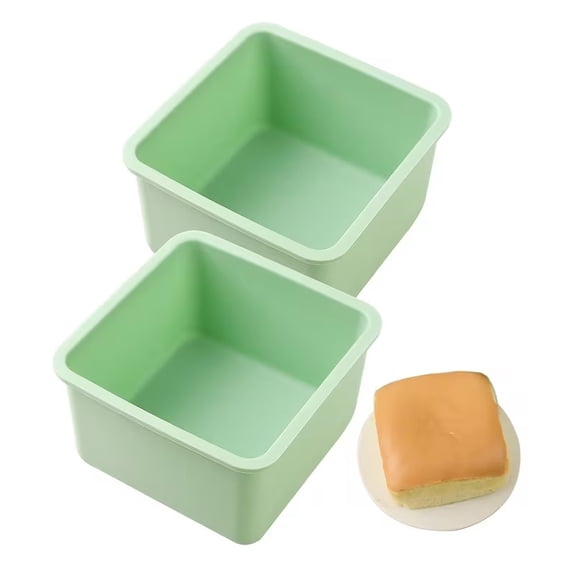 2 PCS Food Grade Silicone Baking Molds - Non-Stick Rectangular Cake Pans for Versatile Baking and Crafting