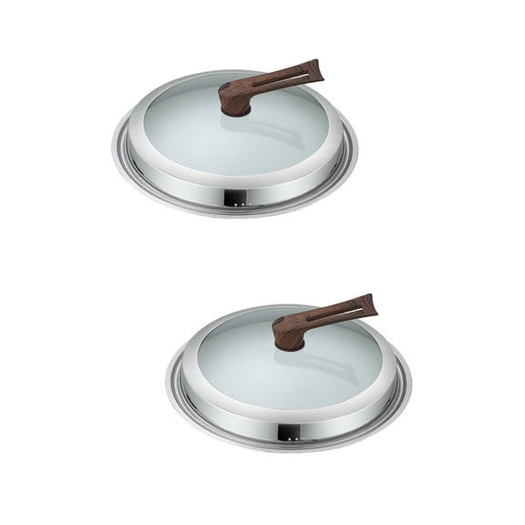 2 PCS Food Pot Cover Household Cookware Accessory Vented Lid