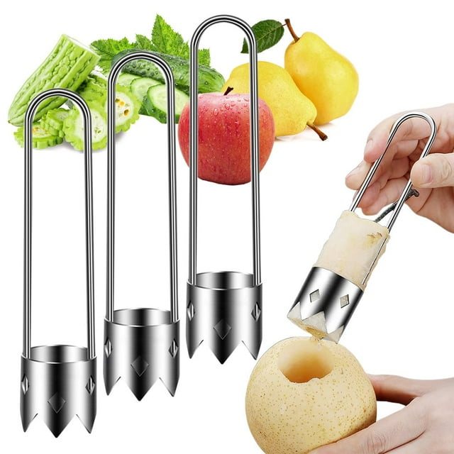 2 PCS Fruit and Vegetable Corer, Premium Fruit Corer Tool Pepper Seed