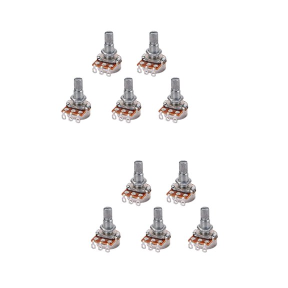 Set of 2 Knurled Shaft Potentiometer Potentiometer for Electronics Brown