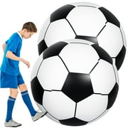 2 PCS Giant Inflatable Soccer Balls, 40 in Jumbo Beach PVC Ball, Oversized Fun for Party, School, Kindergarten Sports